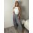 Kalhoty dlouhé elegantní dámské JITKA (S/M/L ONE SIZE) ITALSKÁ MÓDA IM426070/DU