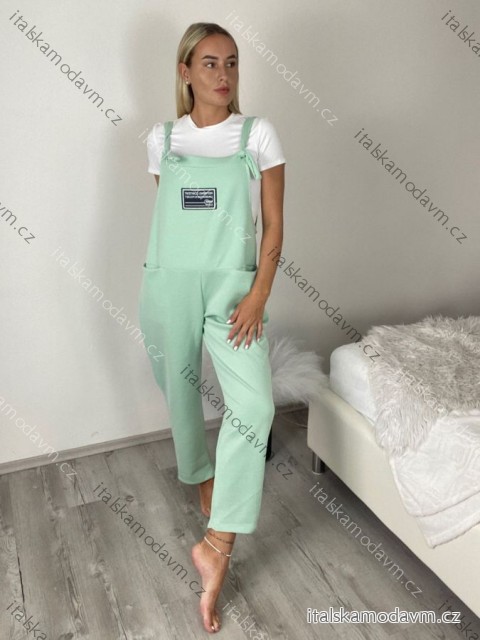 Kalhoty teplákové dlouhé s laclem dámské EMILY (S/M/L ONE SIZE) ITALSKÁ MÓDA IMC26001355/DU