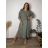 Letní komplet šaty letní a cardigan dámské nadrozměr (48/50/52 ONE SIZE) ITALSKÁ MÓDA IMSM26232535/DUR 48/50/52 béžová