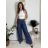 Kalhoty letní s páskem dámské (S/M/L ONE SIZE) ITALSKÁ MÓDA IM426001357