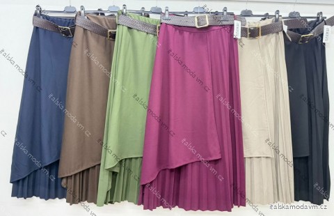 Sukně dlouhá s páskem dámská  (40/42/44 ONE SIZE) ITALSKÁ MÓDA IM4260243