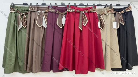 Sukně dlouhá s páskem dámská  (42/44/46 ONE SIZE) ITALSKÁ MÓDA IM4260244