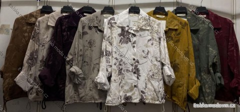 Košile dlouhý rukáv dámská nadrozměr (L/XL/XXL ONE SIZE) ITALSKÁ MÓDA IMC260243