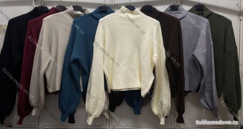 Svetr s rolákem dlouhý rukáv dámský (S/M/L ONE SIZE) ITALSKÁ MÓDA IMC260244