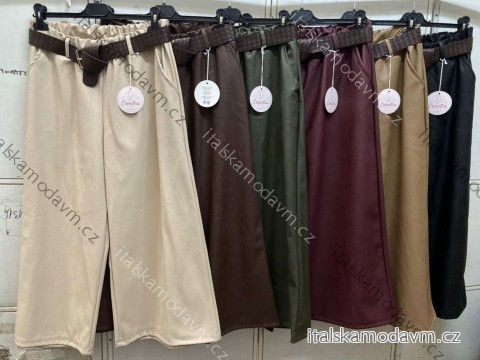 Kalhoty krátké s páskem dámské nadrozměr (L/XL/XXL ONE SIZE) ITALSKÁ MÓDA IMC260245
