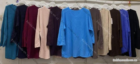 Svetr dlouhý rukáv dámský nadrozměr (44/46/48/50/52 ONE SIZE) ITALSKÁ MÓDA IMC260251