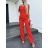 Overal dlouhý elegantní bez rukávu dámský (S/M ONE SIZE) ITALSKÁ MÓDA IMWGB24019/DU S/M bílá