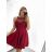 Šaty spoločenské krátke bez rukávu dámske Oriana (S/M ONE SIZE) TALIANSKA MÓDA IM3236287/DUR sv. modrá S/M/L