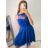 Šaty spoločenské krátke bez rukávu dámske Oriana (S/M ONE SIZE) TALIANSKA MÓDA IM3236287/DUR sv. modrá S/M/L