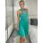 Šaty spoločenské krátke bez rukávu dámske Oriana (S/M ONE SIZE) TALIANSKA MÓDA IM3236287/DUR sv. modrá S/M/L