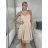 Šaty spoločenské krátke bez rukávu dámske Oriana (S/M ONE SIZE) TALIANSKA MÓDA IM3236287/DUR sv. modrá S/M/L