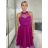 Šaty spoločenské krátke bez rukávu dámske Oriana (S/M ONE SIZE) TALIANSKA MÓDA IM3236287/DUR sv. modrá S/M/L