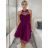 Šaty spoločenské krátke bez rukávu dámske Oriana (S/M ONE SIZE) TALIANSKA MÓDA IM3236287/DUR sv. modrá S/M/L