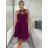 Šaty spoločenské krátke bez rukávu dámske Oriana (S/M ONE SIZE) TALIANSKA MÓDA IM3236287/DUR sv. modrá S/M/L