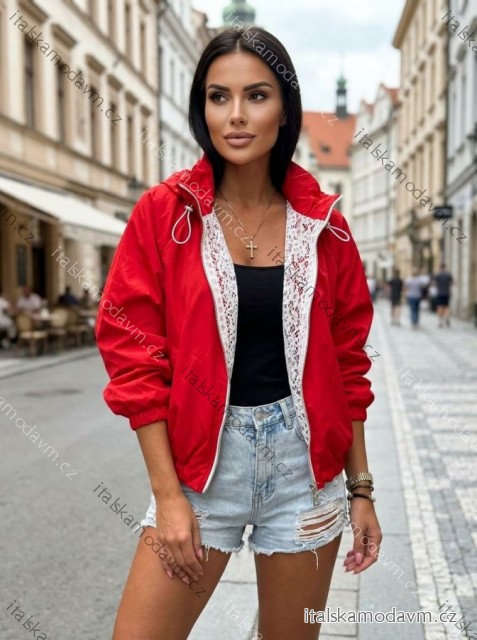 Bunda krátka tenká dlhý rukáv dámska (S/M/L ONE SIZE) TALIANSKA MÓDA IMWGG26002/DUR