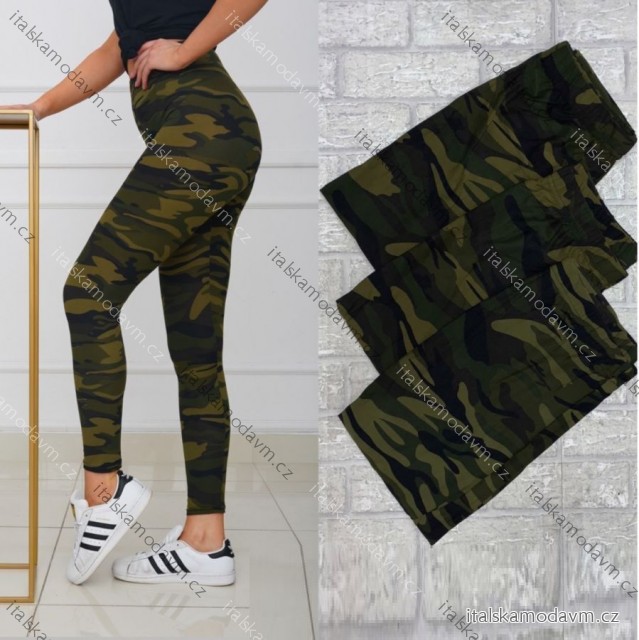Legíny dlouhé dámské maskáč (M-5XL) SAL SMILING SAL26MA-61 4XL/5XL hnědá