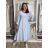 Šaty dlouhý rukáv dámske (S/M/L ONE SIZE) TALIANSKA MÓDA IMPLO2626A175/DUR S/M/L zelená khaki