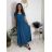 Šaty dlouhé volnočasové krátký rukáv dámské (XS/S/M ONE SIZE) ITALSKÁ MÓDA IMD2525369
