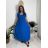 Šaty dlouhé volnočasové krátký rukáv dámské (XS/S/M ONE SIZE) ITALSKÁ MÓDA IMD2525369
