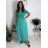 Šaty dlouhé volnočasové krátký rukáv dámské MARIA (XS/S/M ONE SIZE) ITALSKÁ MÓDA IMD2525369/DUR béžová XS/S/M