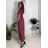 Šaty dlouhé volnočasové krátký rukáv dámské MARIA (XS/S/M ONE SIZE) ITALSKÁ MÓDA IMD2525369/DUR béžová XS/S/M