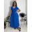 Šaty dlouhé volnočasové krátký rukáv dámské MARIA (XS/S/M ONE SIZE) ITALSKÁ MÓDA IMD2525369/DUR béžová XS/S/M