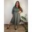 Šaty dlhé košilové  dlouhý rukáv dámske ELEANOR  (S/M/L ONE SIZE) TALIANSKA MÓDA IMSM26000033/DUR KHAKI 2XL/3XL