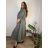 Šaty dlhé košilové  dlouhý rukáv dámske EUGENIE  (S/M/L ONE SIZE) TALIANSKA MÓDA IMSM26000034/DUR <div>
<p>2XL / 3XL</p>
</div> vínová