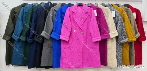 Kabát zimný na gombíky dlhý rukáv dámsky nadrozmer (46/48/50 ONE SIZE) TALIANSKA MÓDA IM426037