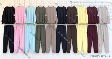 Souprava tepláková mikina a tepláky dámské (S/M/L ONE SIZE) ITALSKÁ MÓDA IMD26105