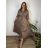 Šaty dlhé košilové  dlouhý rukáv dámske EUGENIE  (S/M/L ONE SIZE) TALIANSKA MÓDA IMSM26000034/DUR <div>
<p>2XL / 3XL</p>
</div> vínová