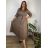 Šaty dlhé košilové  dlouhý rukáv dámske EUGENIE  (S/M/L ONE SIZE) TALIANSKA MÓDA IMSM26000034/DUR <div>
<p>2XL / 3XL</p>
</div> vínová