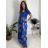 Šaty letné krátky rukáv dámske FIORE (S/M/L ONE SIZE) TALIANSKA MÓDA IMSM25019/DU - ružová - S/M/L
