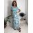 Šaty letné krátky rukáv dámske FLORA (S/M/L ONE SIZE) TALIANSKA MÓDA IMSM25019-1/DUR světle modrá S/M/L