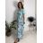 Šaty letné krátky rukáv dámske FLORA (S/M/L ONE SIZE) TALIANSKA MÓDA IMSM25019-1/DUR světle modrá S/M/L
