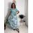 Šaty letné krátky rukáv dámske FLORA (S/M/L ONE SIZE) TALIANSKA MÓDA IMSM25019-1/DUR světle modrá S/M/L