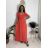 Šaty dlhé letné rebrované krátky rukáv dámske Maria-M (XS/S/M/L ONE SIZE) TALIANSKA MÓDA IMSM25128/DUR -   modrá kráľovská -   S/M/L