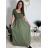 Šaty dlhé letné rebrované krátky rukáv dámske Maria-M (XS/S/M/L ONE SIZE) TALIANSKA MÓDA IMSM25128/DUR -   modrá kráľovská -   S/M/L