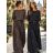 Nohavice elegantní s opaskom dámske ETTODI (S/M/L ONE SIZE) TALIANSKA MÓDA IMSM26701/DUR S/M/L čierna
