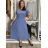Šaty dlouhé letní krátký rukáv dámské (S/M/L ONE SIZE) ITALSKÁ MÓDA IM425MARIA-M/DU S/M/L tmavě modrá