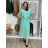 Šaty dlhé šifónové spoločenské elegantný krátky rukáv dámske (S/M/L ONE SIZE) TALIANSKA MÓDA IMD25145
