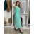 Šaty dlhé šifónové spoločenské elegantný krátky rukáv dámske (S/M/L ONE SIZE) TALIANSKA MÓDA IMD25145