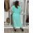 Šaty dlhé šifónové spoločenské elegantný krátky rukáv dámske (S/M/L ONE SIZE) TALIANSKA MÓDA IMD25145