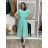 Šaty dlhé šifónové spoločenské elegantný krátky rukáv dámske (S/M/L ONE SIZE) TALIANSKA MÓDA IMD25145/DUR S/M/L svetlo mintová