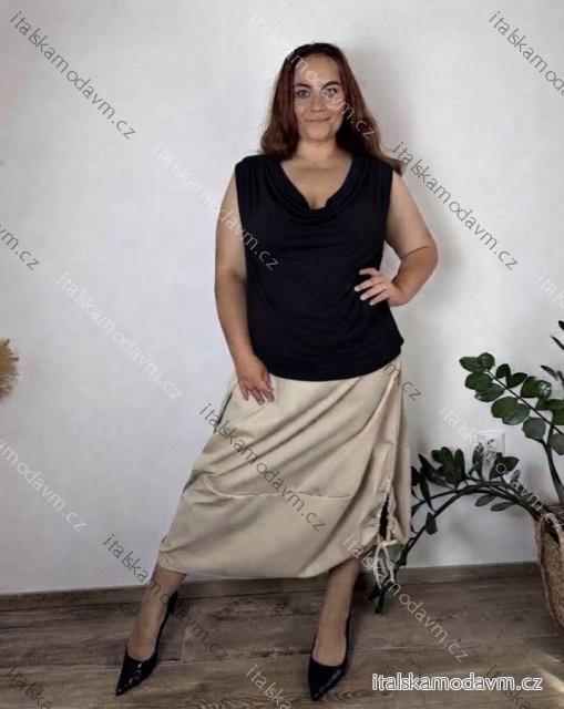 Tílko s vodou dámské nadrozměr DALIA (48/50/52 ONE SIZE) ITALSKÁ MÓDA IMPFLY2627819/DUR  čierna