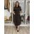 Šaty dlhé košilové 3/4 dlouhý rukáv dámske KAJETANA (S/M/L ONE SIZE) TALIANSKA MÓDA IMSM2600019/DUR S/M/L vínová