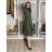 Šaty balónové 3/4 rukáv dámske LORIA (S/M/L ONE SIZE) TALIANSKA MÓDA  IMPSS269221/DUR S/M/L vínová