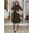 Šaty balónové 3/4 rukáv dámske LORIA (S/M/L ONE SIZE) TALIANSKA MÓDA  IMPSS269221/DUR S/M/L vínová