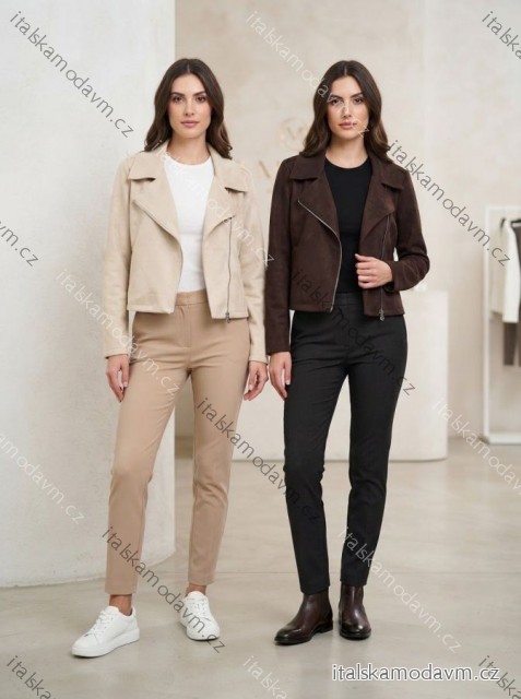 Bunda na zip dlhý rukáv dámska (S/M/L ONE SIZE) TALIANSKA MóDA IM326022/DUR