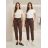 Nohavice elegantné s opaskom dámske (XS/S/M ONE SIZE) TALIANSKA MÓDA IMD25038/DUR XS/S/M tmavo hnedá